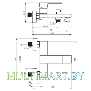Смеситель Damixa Gala 531000000 картинка 4